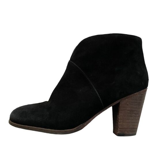 BODEN Marlow Suede Heeled Ankle Bootie Black Size 38 EU / US 7.5 - Picture 2 of 11